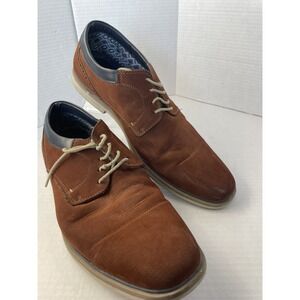 Freeman 1921 Men's Loafer Dress Shoes Sz 12 Tan Dorian F220028 Lace Memory Foam